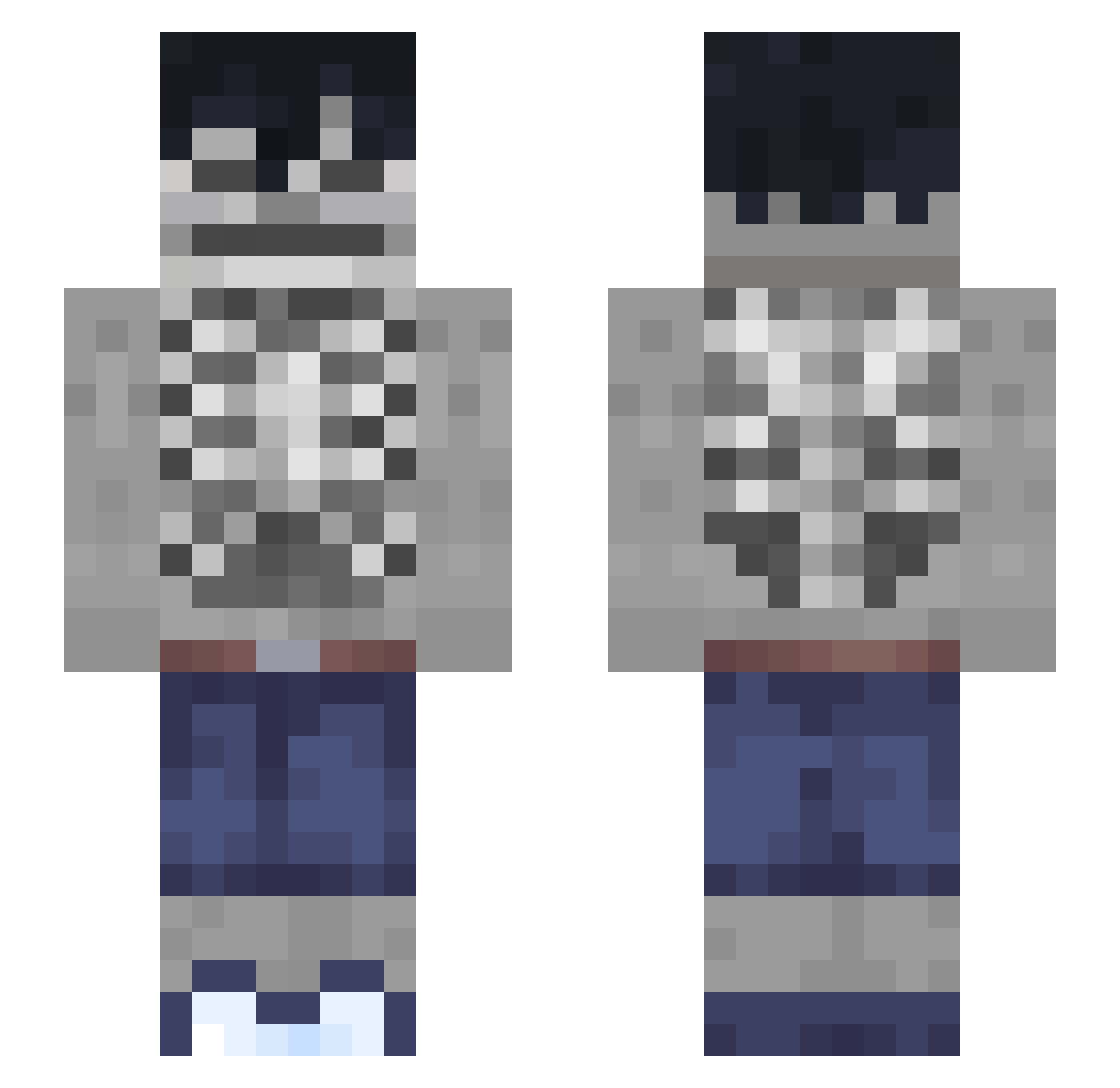 Eminatornator Minecraft skin, front and back view