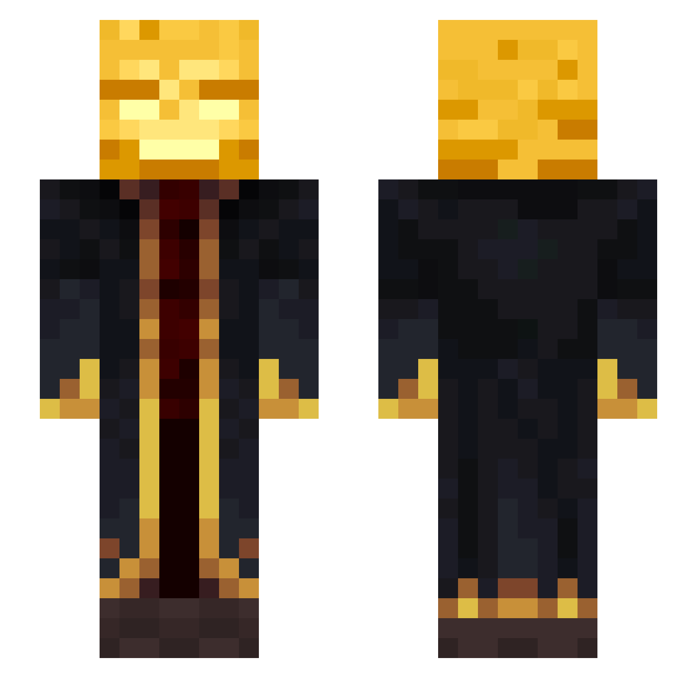 iwo0 Minecraft skin, front and back view