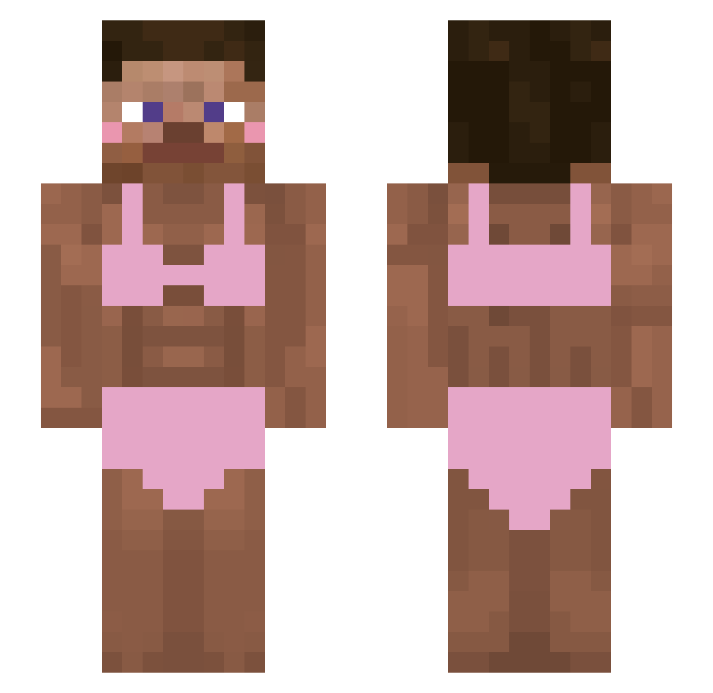 Wenzio Minecraft skin, front and back view