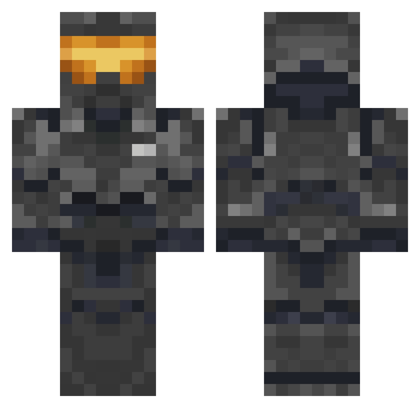 MTMM1220 Minecraft skin, front and back view