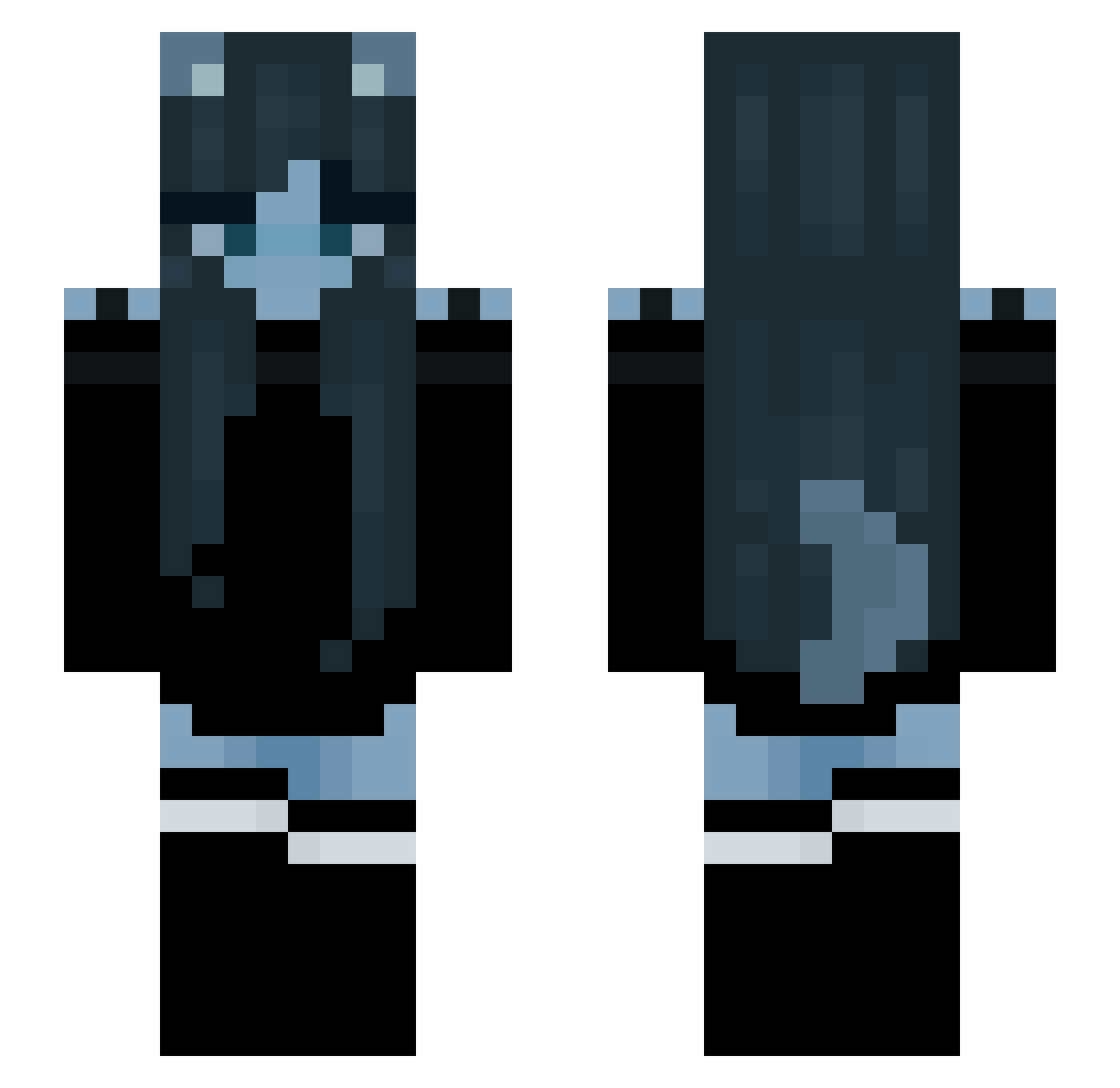Shmumplis Minecraft skin, front and back view