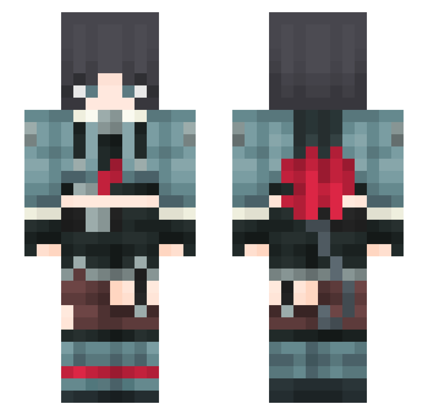 Batata_Dark Minecraft skin, front and back view