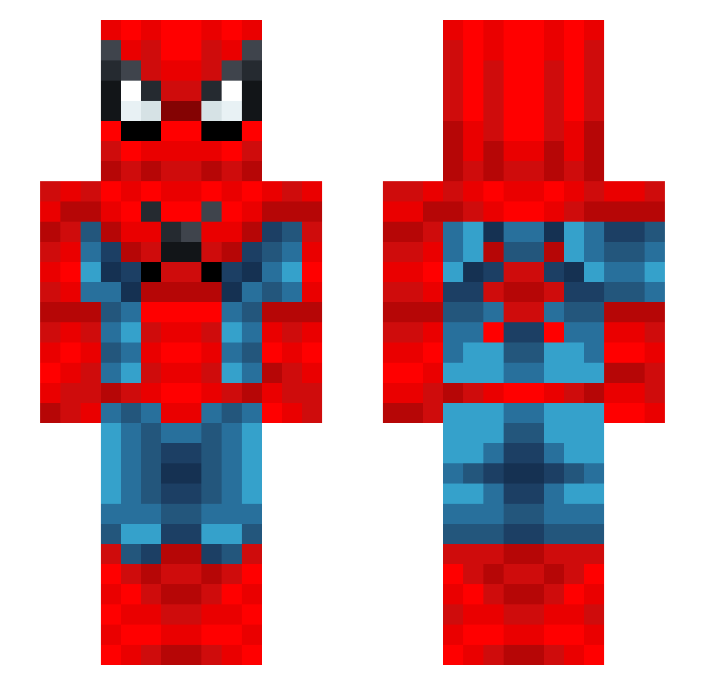 Sisupeak Minecraft skin, front and back view