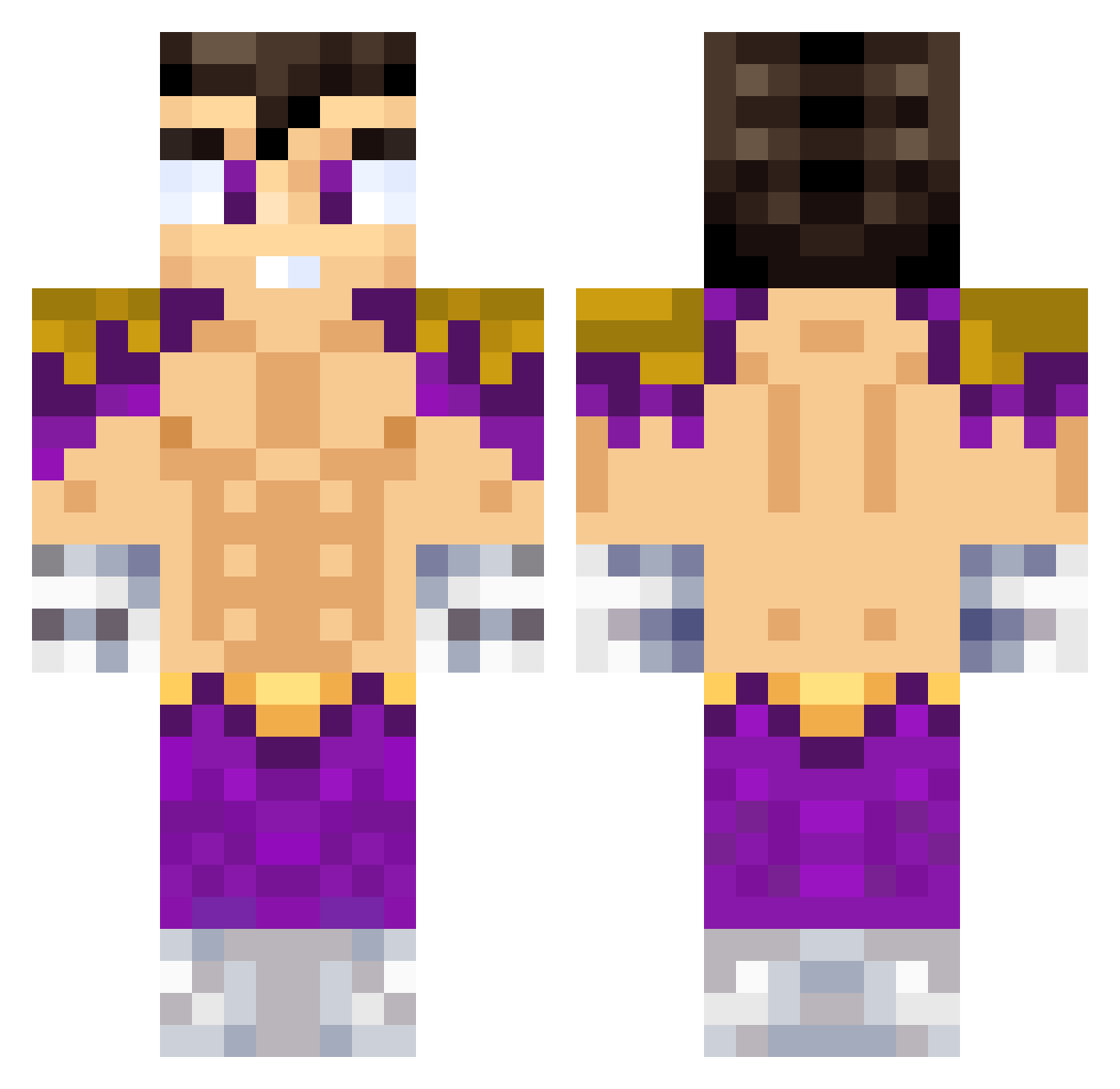 Xtitan7 Minecraft skin, front and back view
