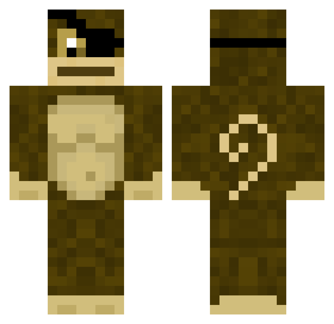 Crash431123 Minecraft skin, front and back view