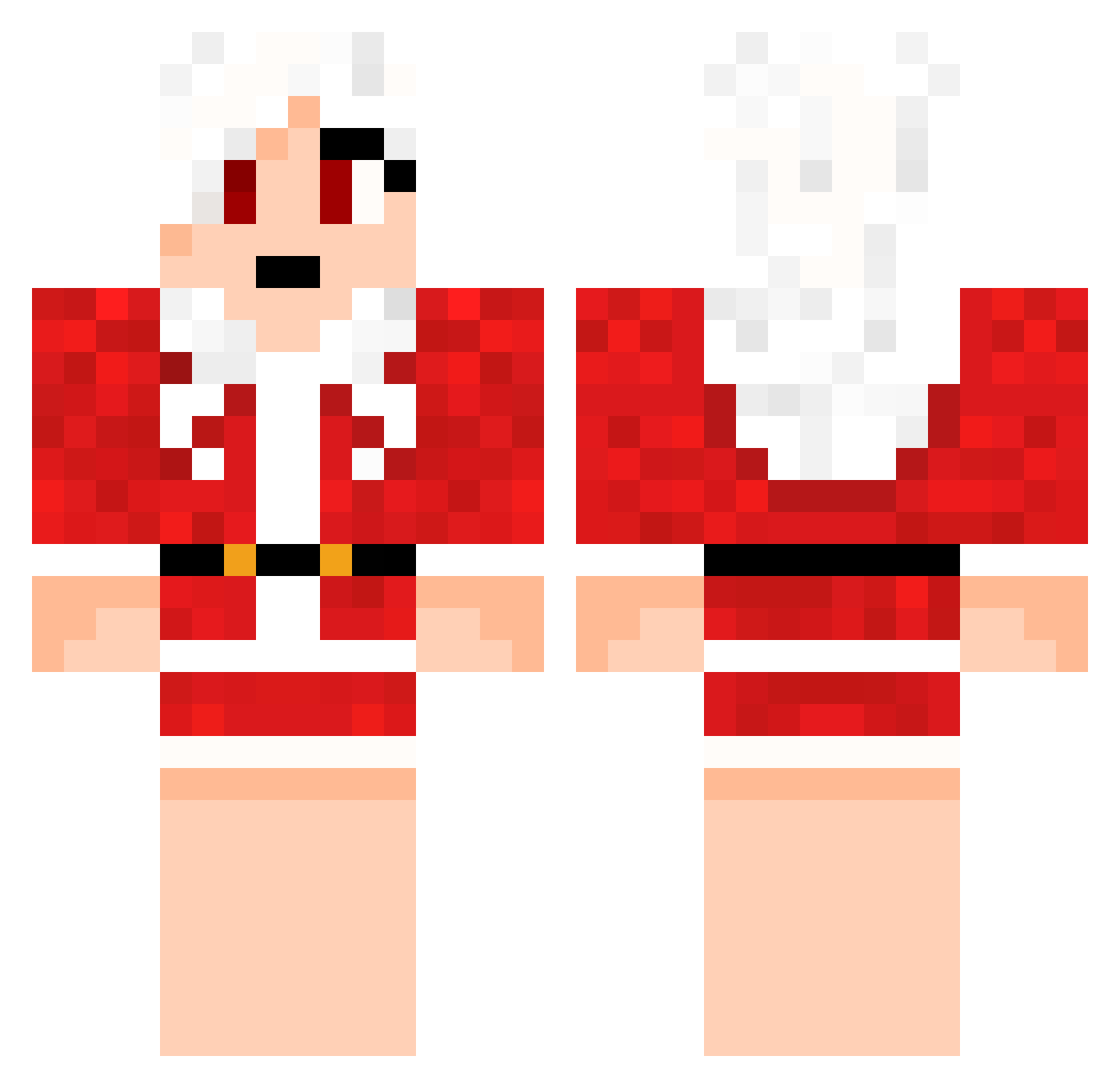 Foumart Minecraft skin, front and back view