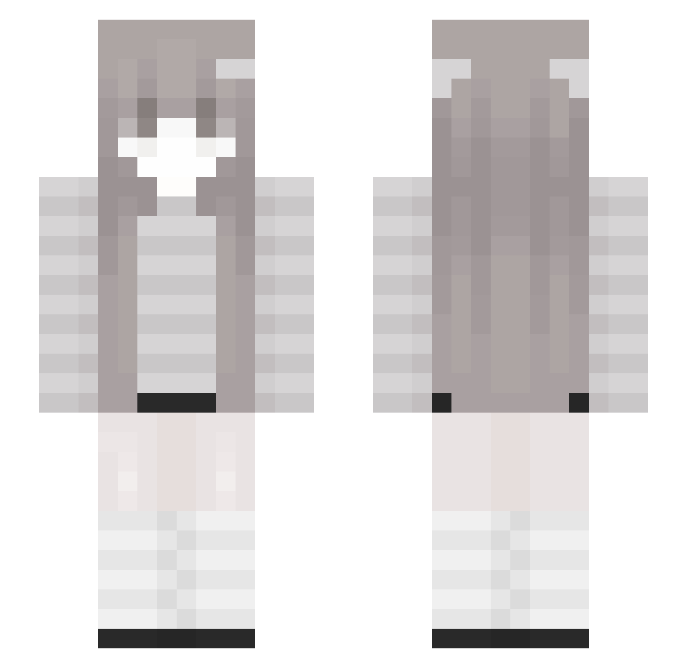 kwittiezz Minecraft skin, front and back view