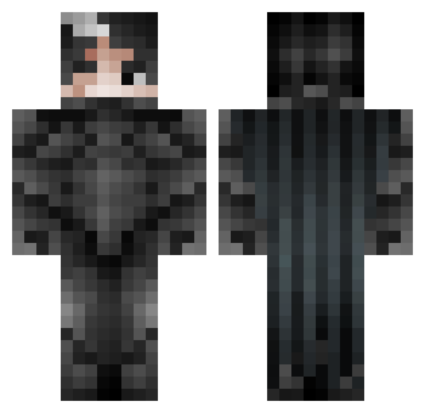 Ferlesz Minecraft skin, front and back view