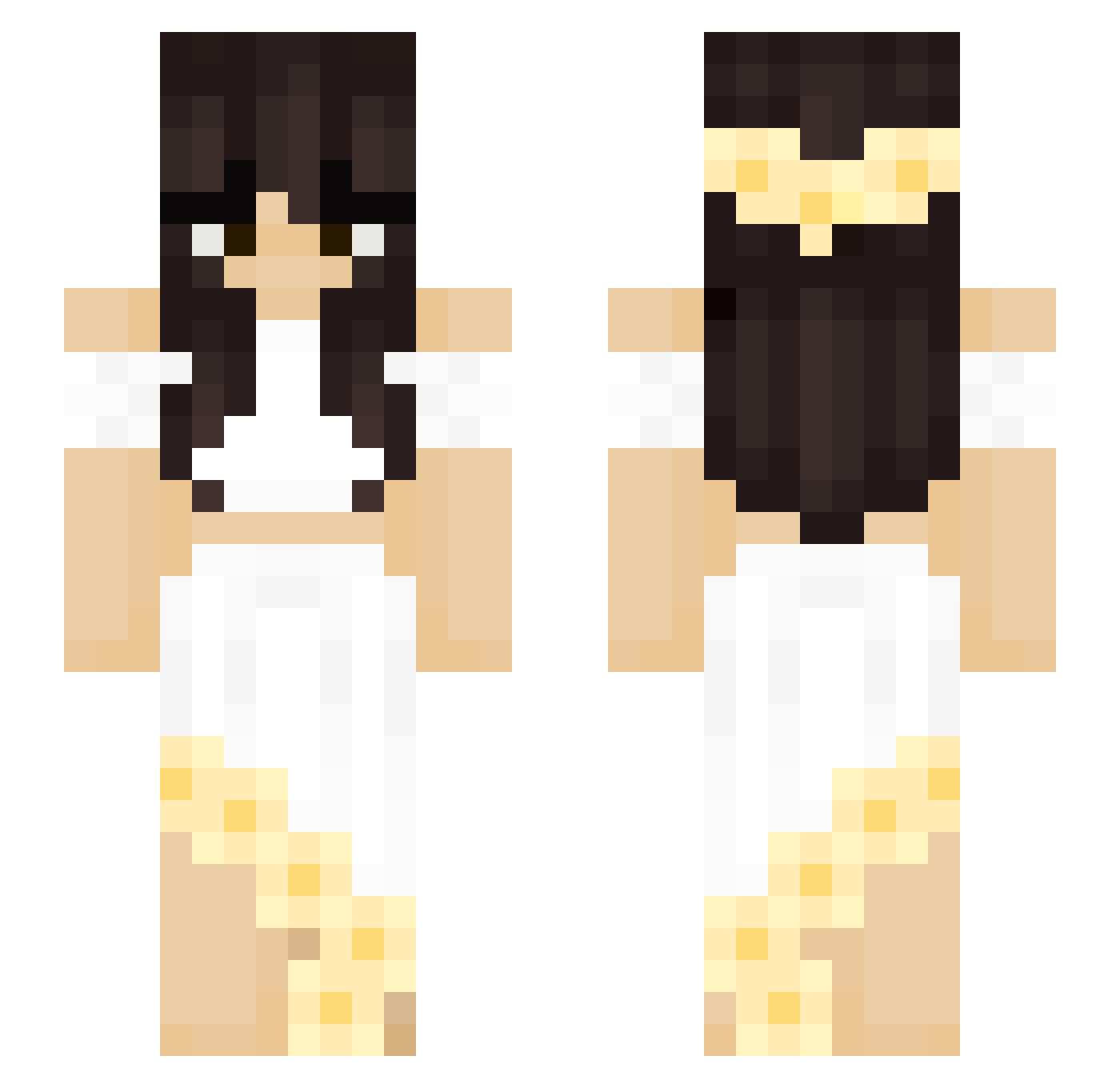 boba_duck Minecraft skin, front and back view