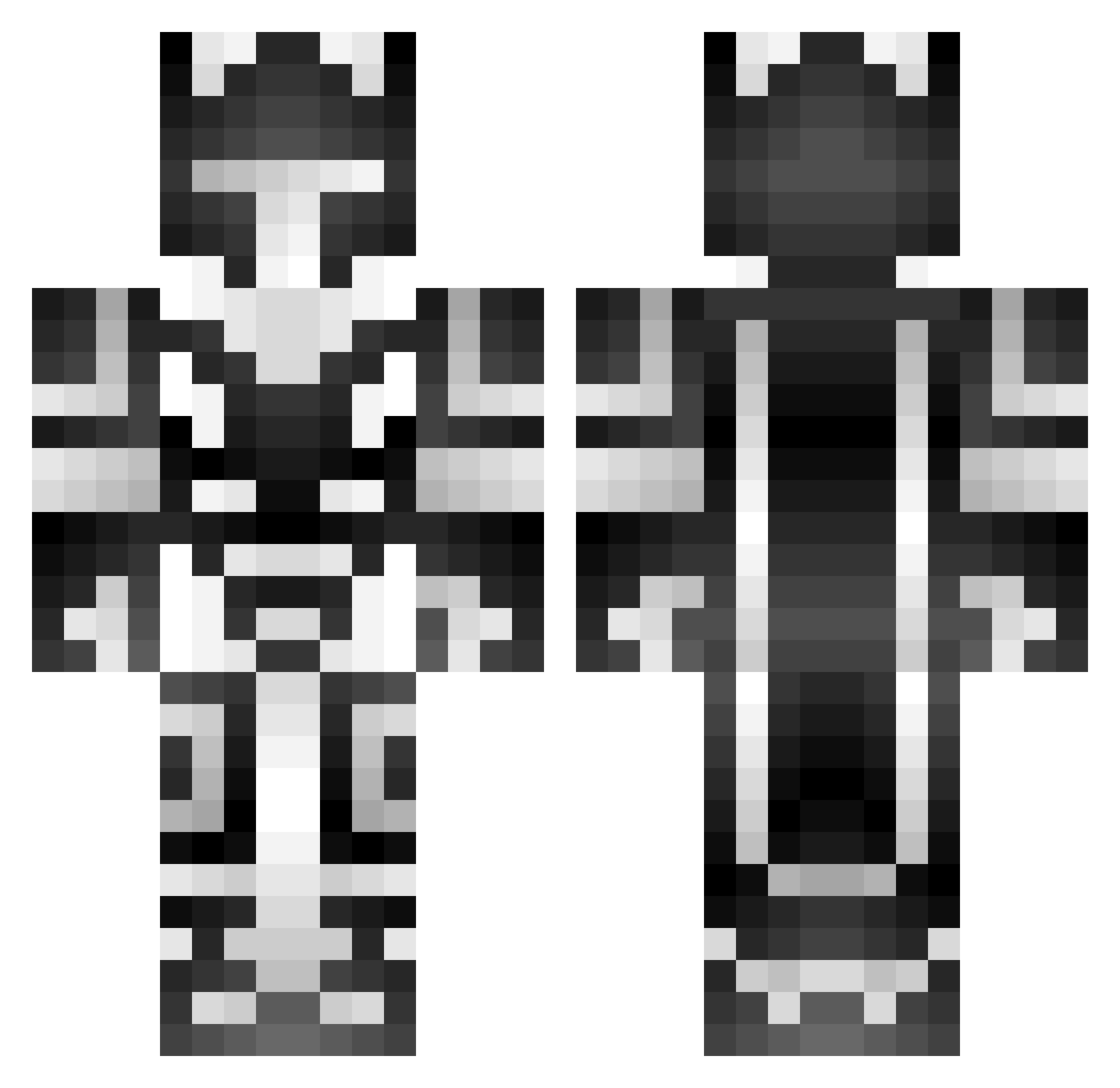 Skyflame1130 Minecraft skin, front and back view