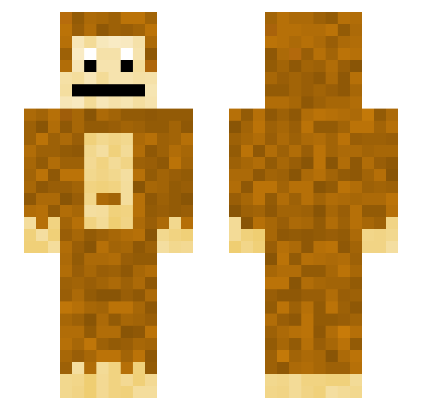 chubbymonkey365 Minecraft skin, front and back view