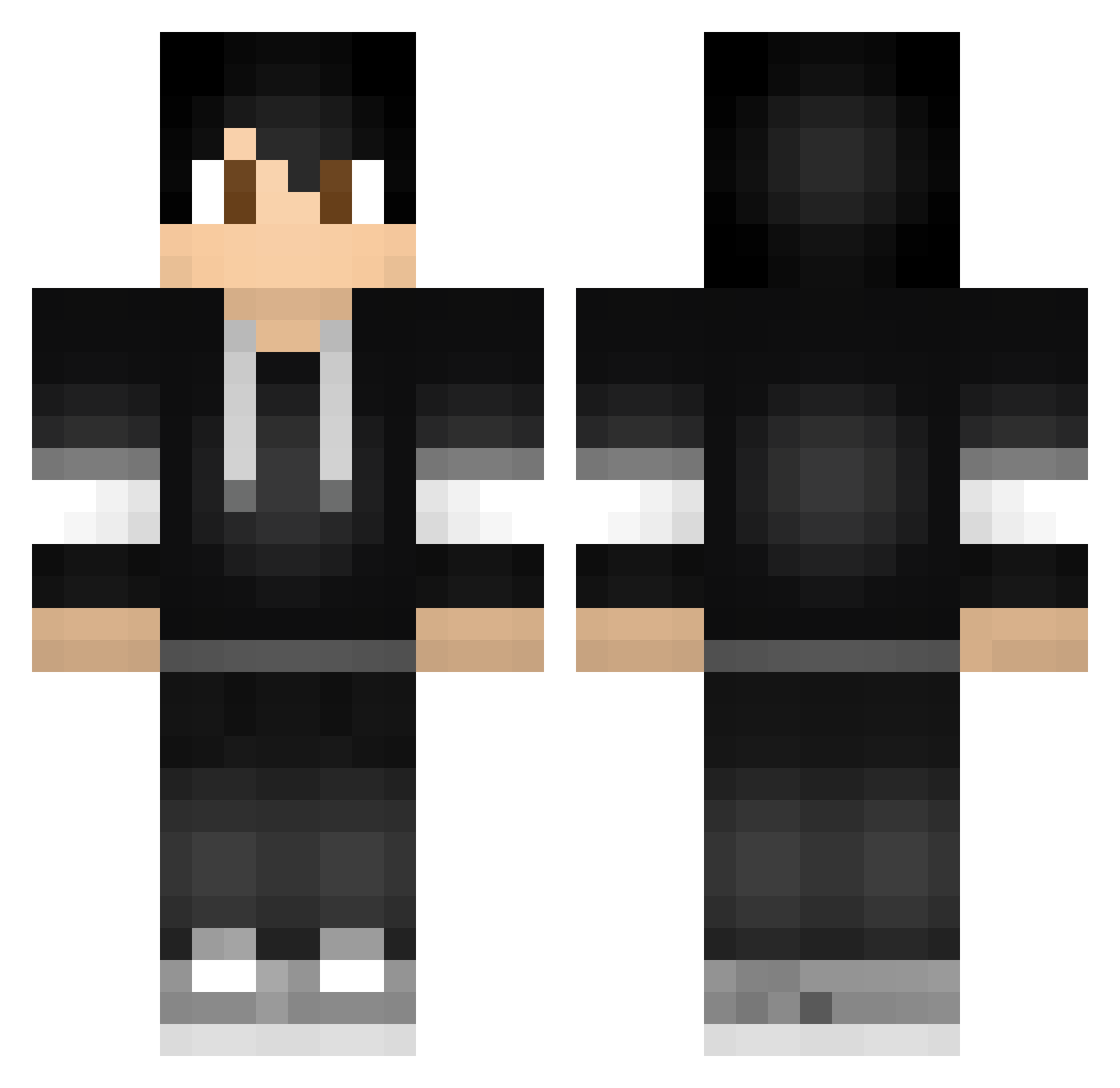 Vorperian Minecraft skin, front and back view