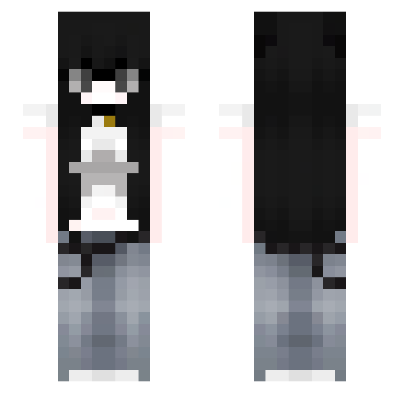 milolan Minecraft skin, front and back view