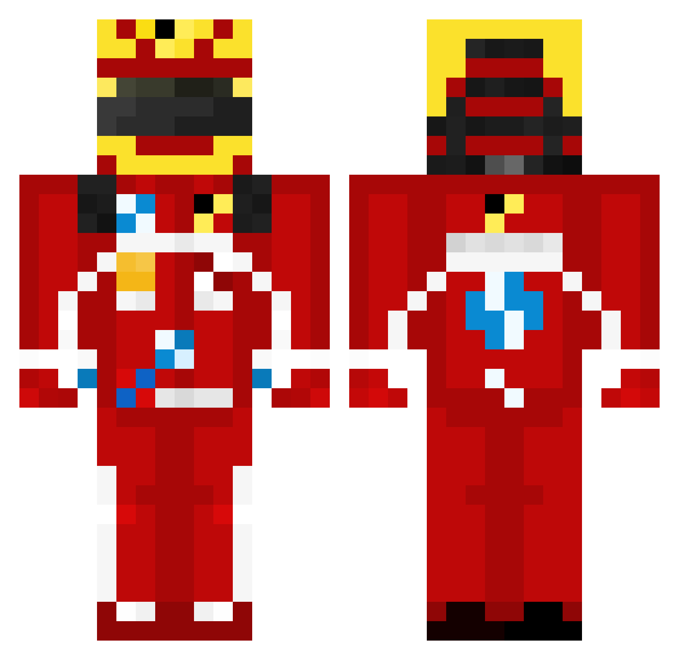 MattyaSosa Minecraft skin, front and back view