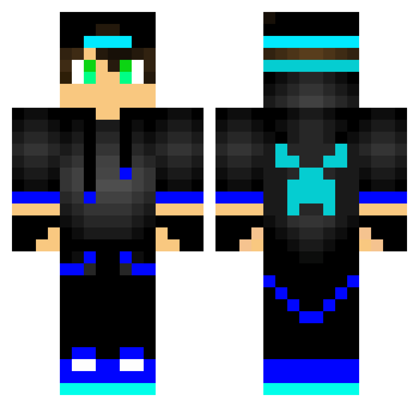 Ramstam Minecraft skin, front and back view