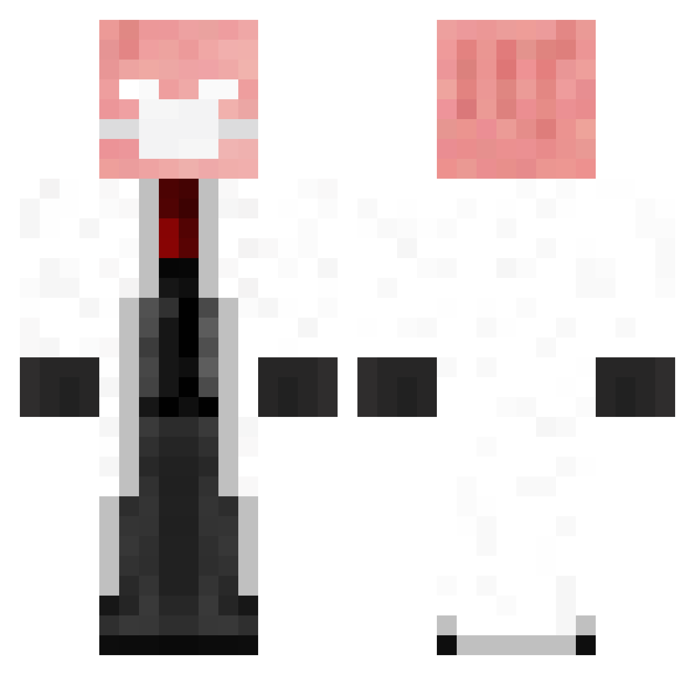 P0LAR Minecraft skin, front and back view