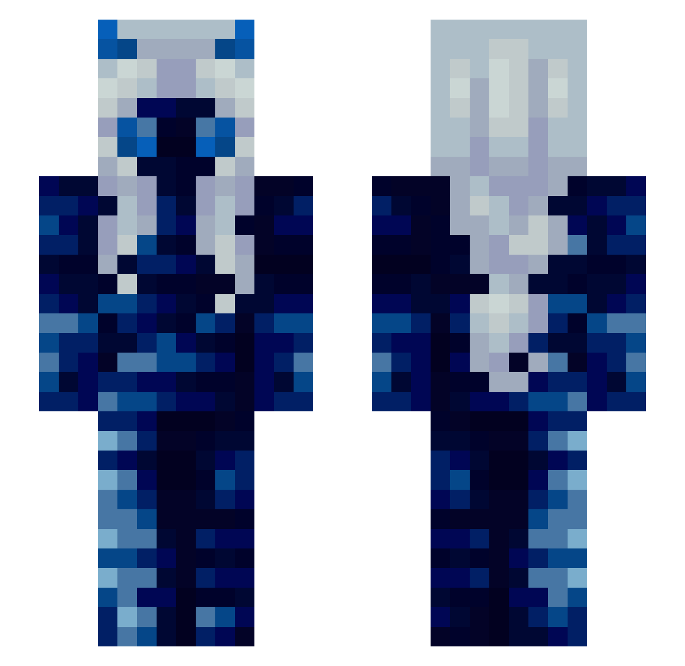 Ethelind Minecraft skin, front and back view