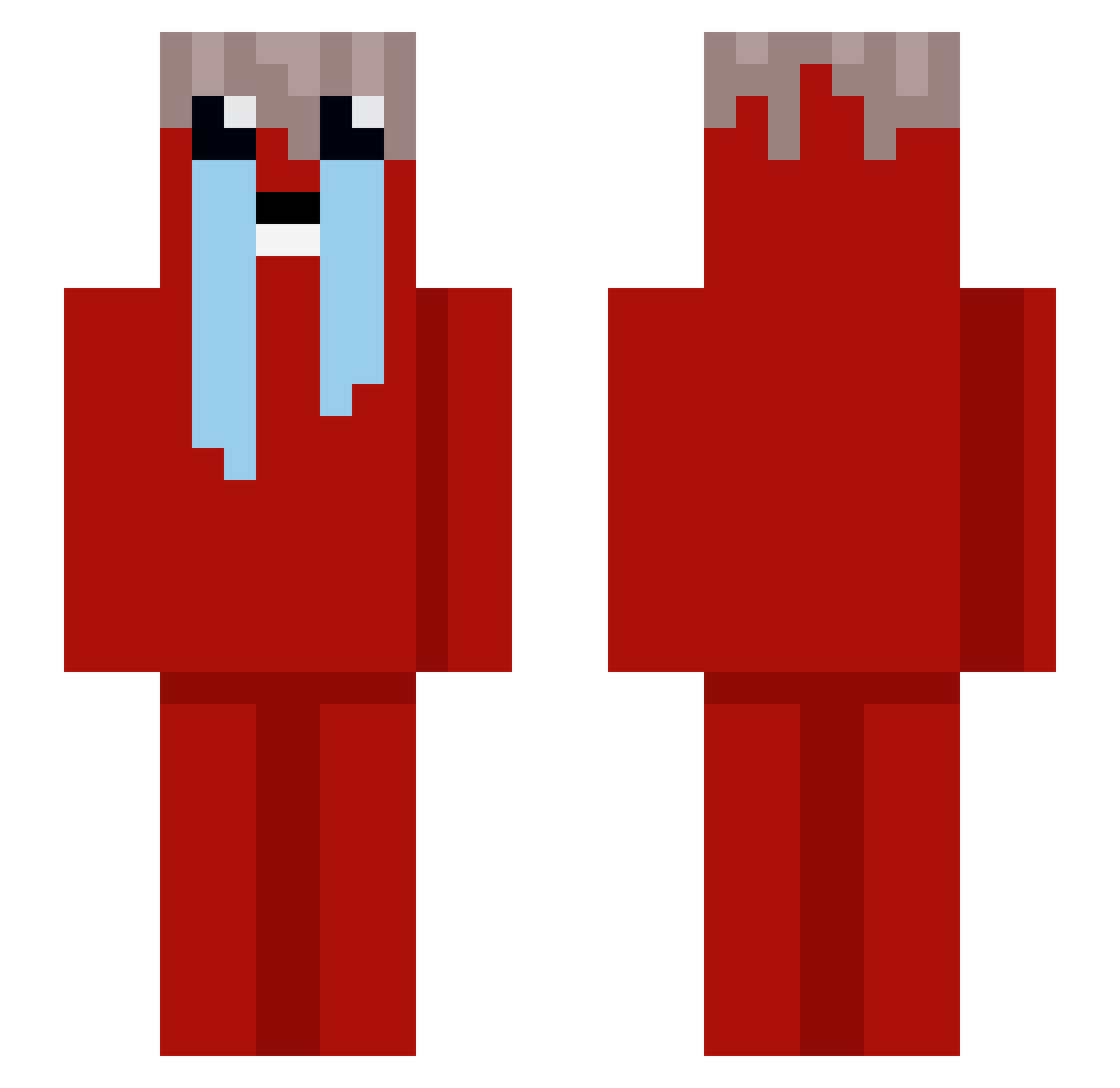 SirLongFace Minecraft skin, front and back view