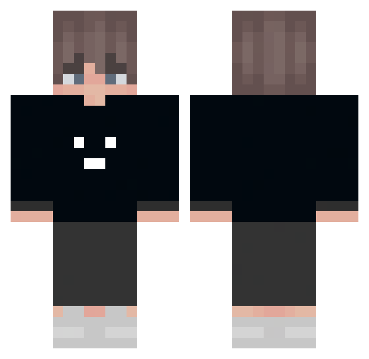 yDjonatta Minecraft skin, front and back view