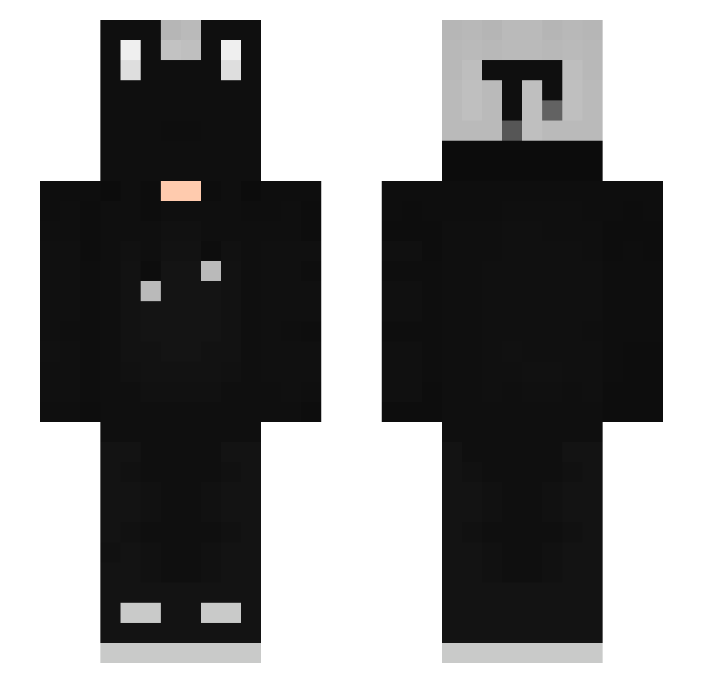 xKinguin22 Minecraft skin, front and back view