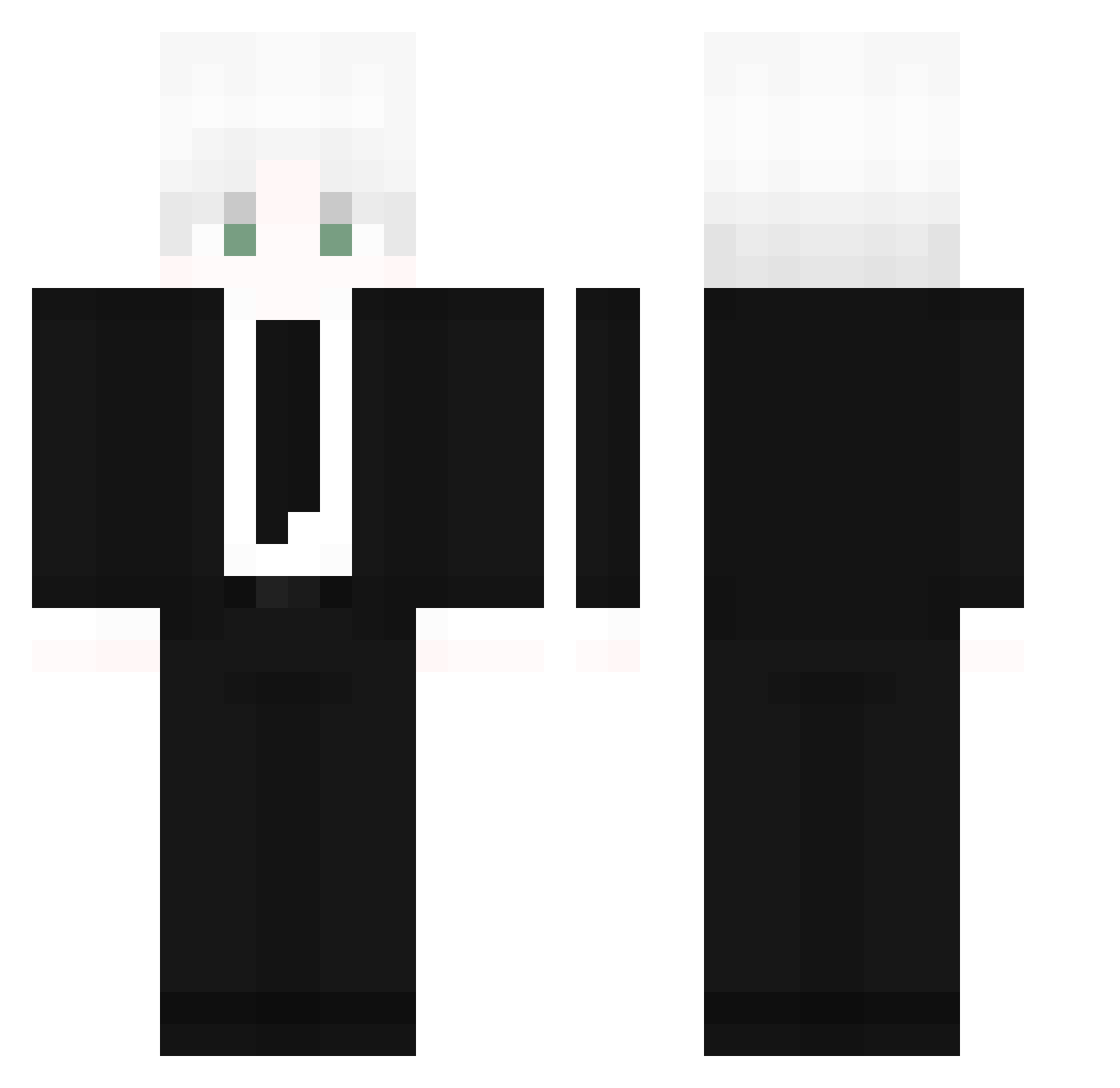 rxgg Minecraft skin, front and back view
