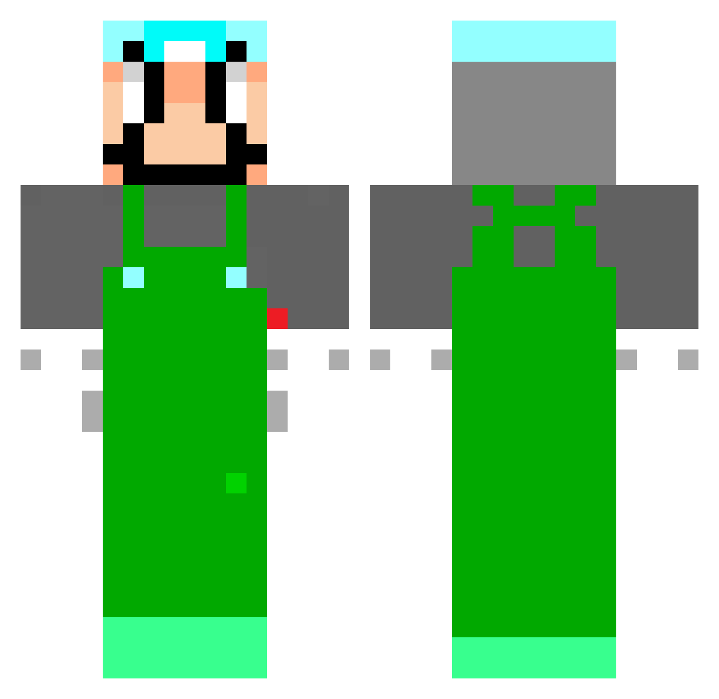 MrBingBong3 Minecraft skin, front and back view
