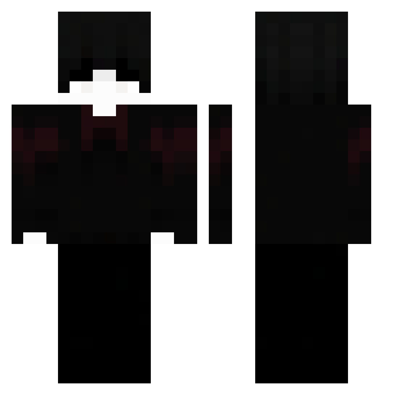 sry00 Minecraft skin, front and back view