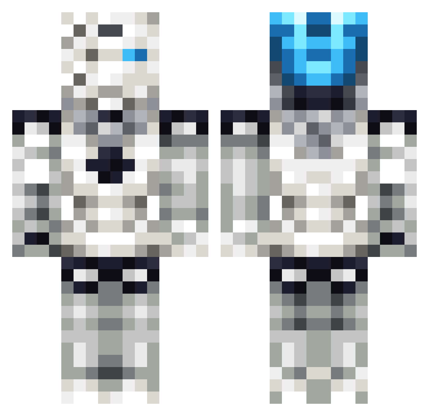 northian Minecraft skin, front and back view