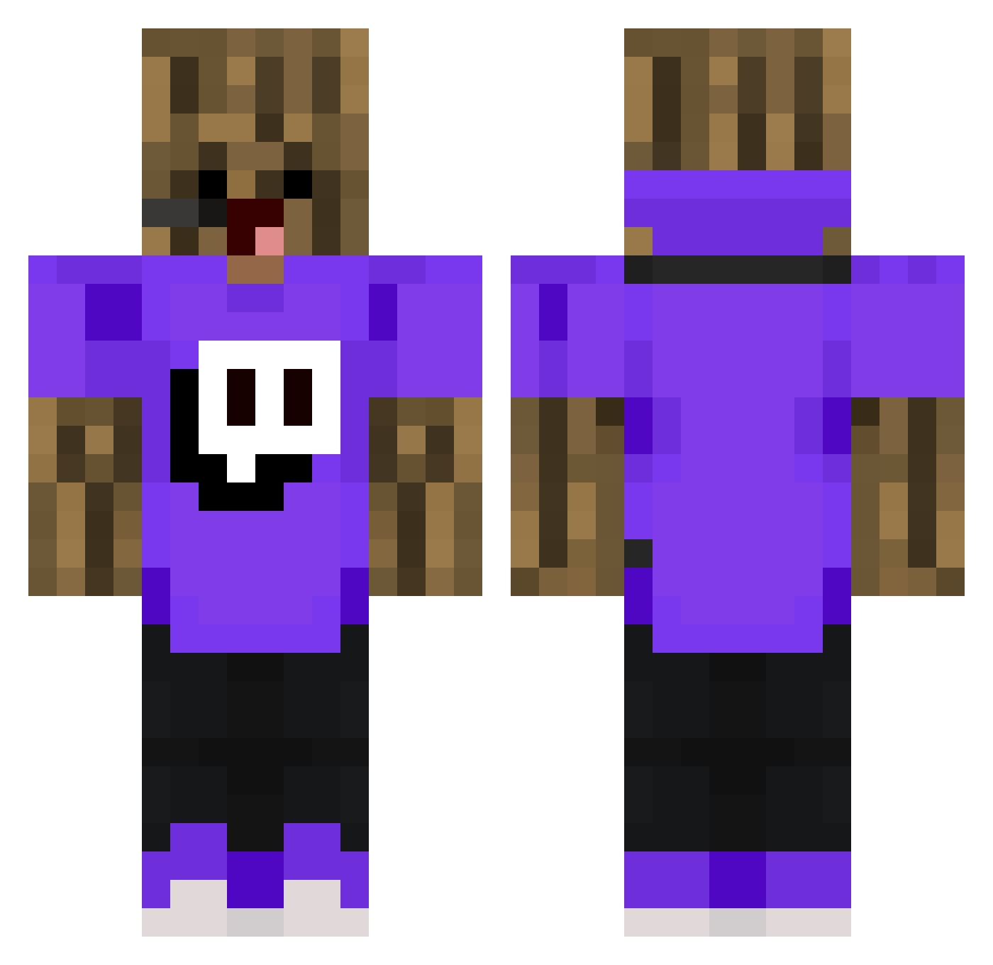 Sulpha Minecraft skin, front and back view