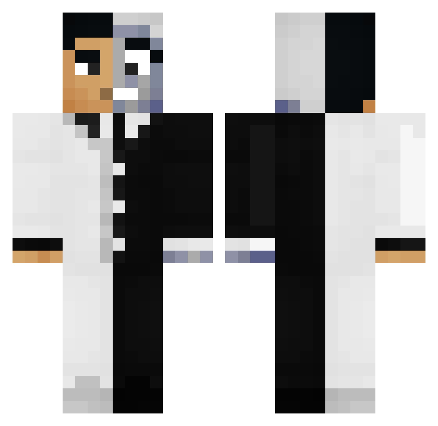 Karangasem Minecraft skin, front and back view