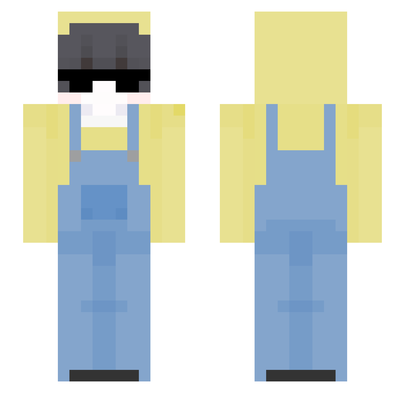 xanbloom Minecraft skin, front and back view