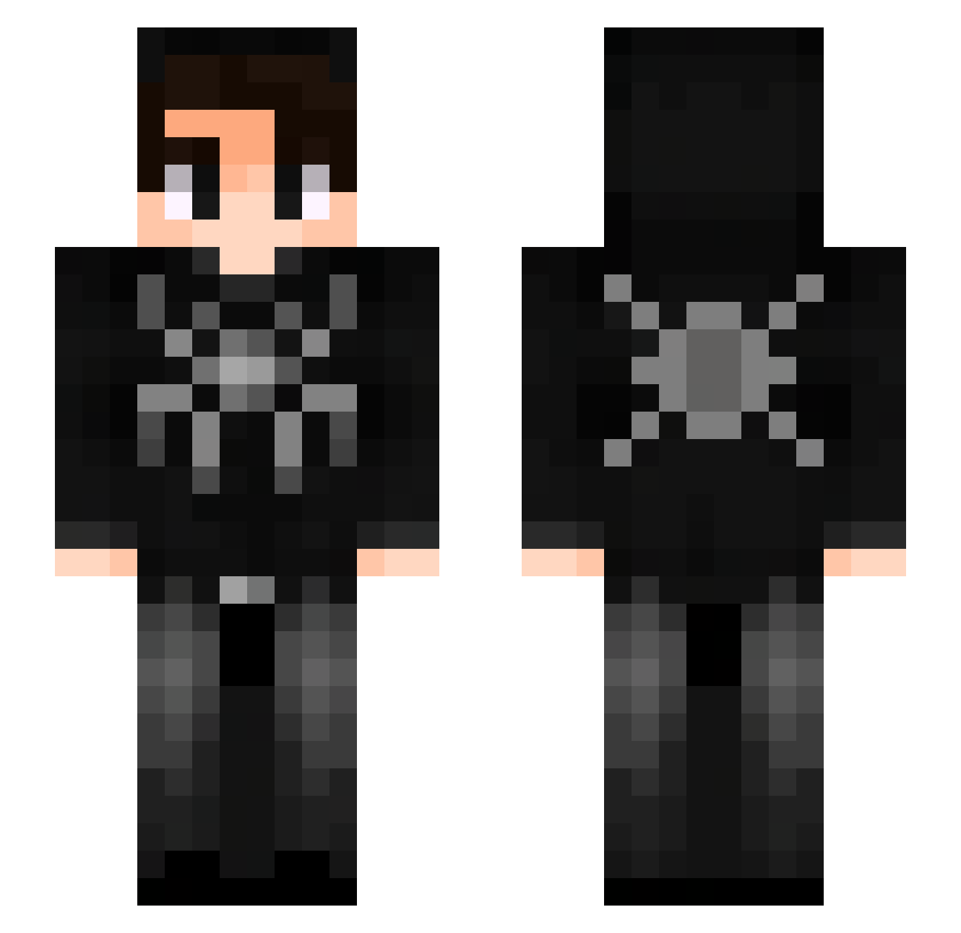 0nn Minecraft skin, front and back view