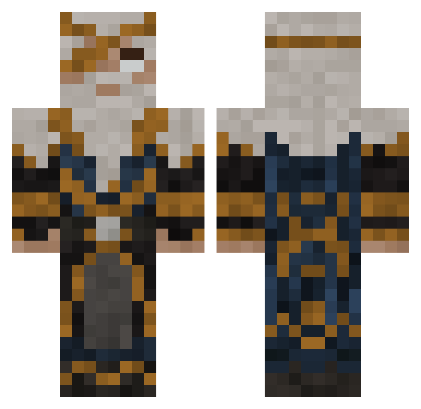 Suilenrok3 Minecraft skin, front and back view