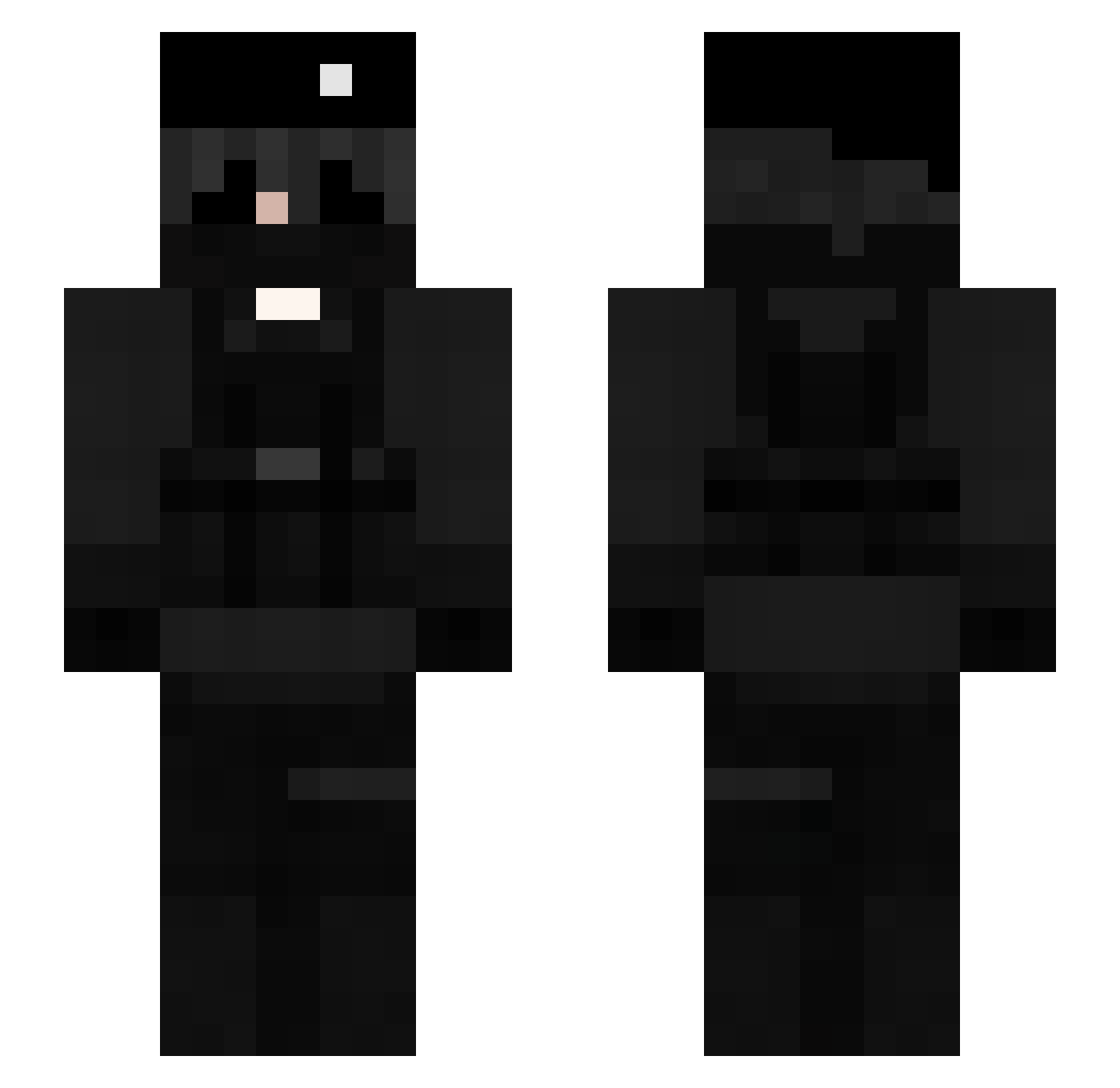 DuckW1zo_ Minecraft skin, front and back view