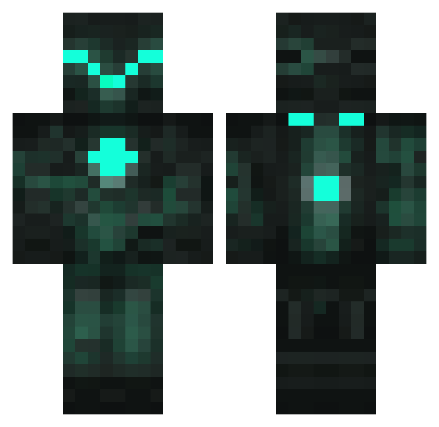 WeeZyTC Minecraft skin, front and back view