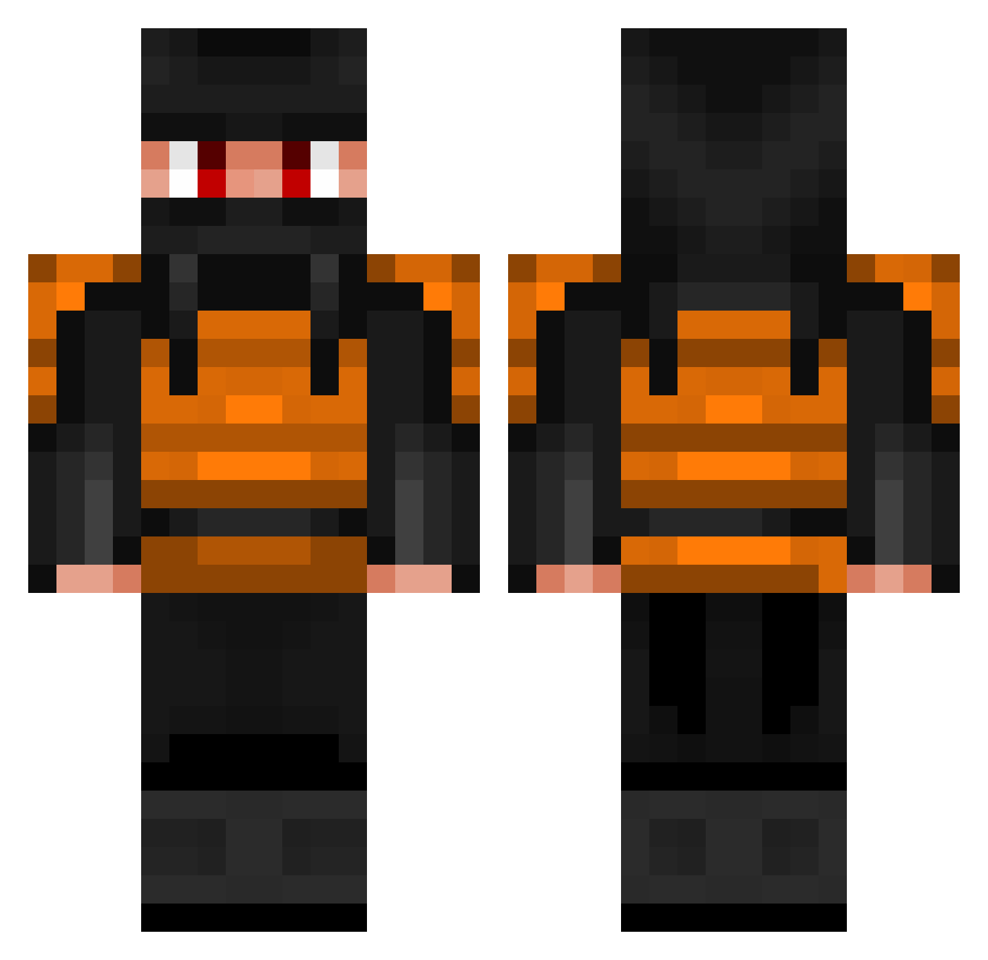 SliceAl1 Minecraft skin, front and back view