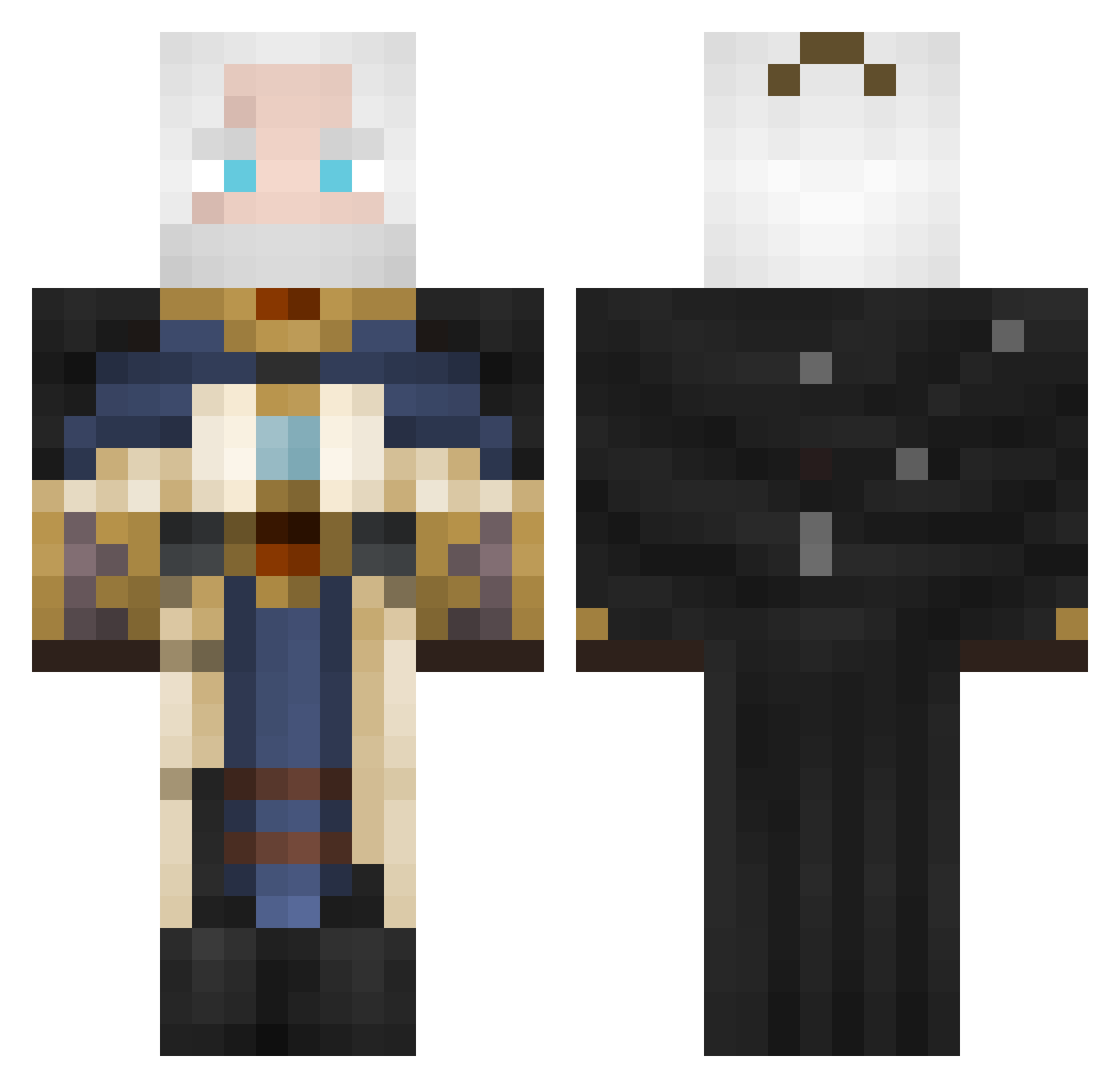 MrrWednesday Minecraft skin, front and back view