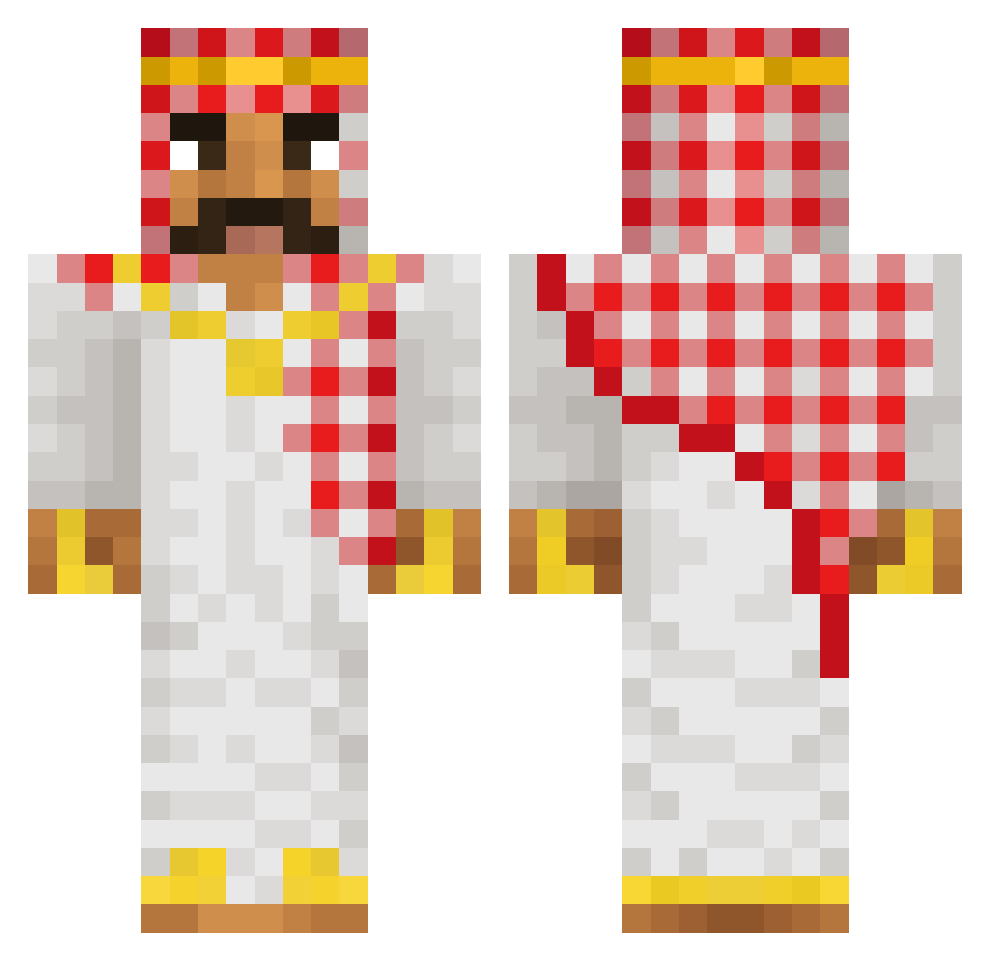 KuciK_Yt Minecraft skin, front and back view