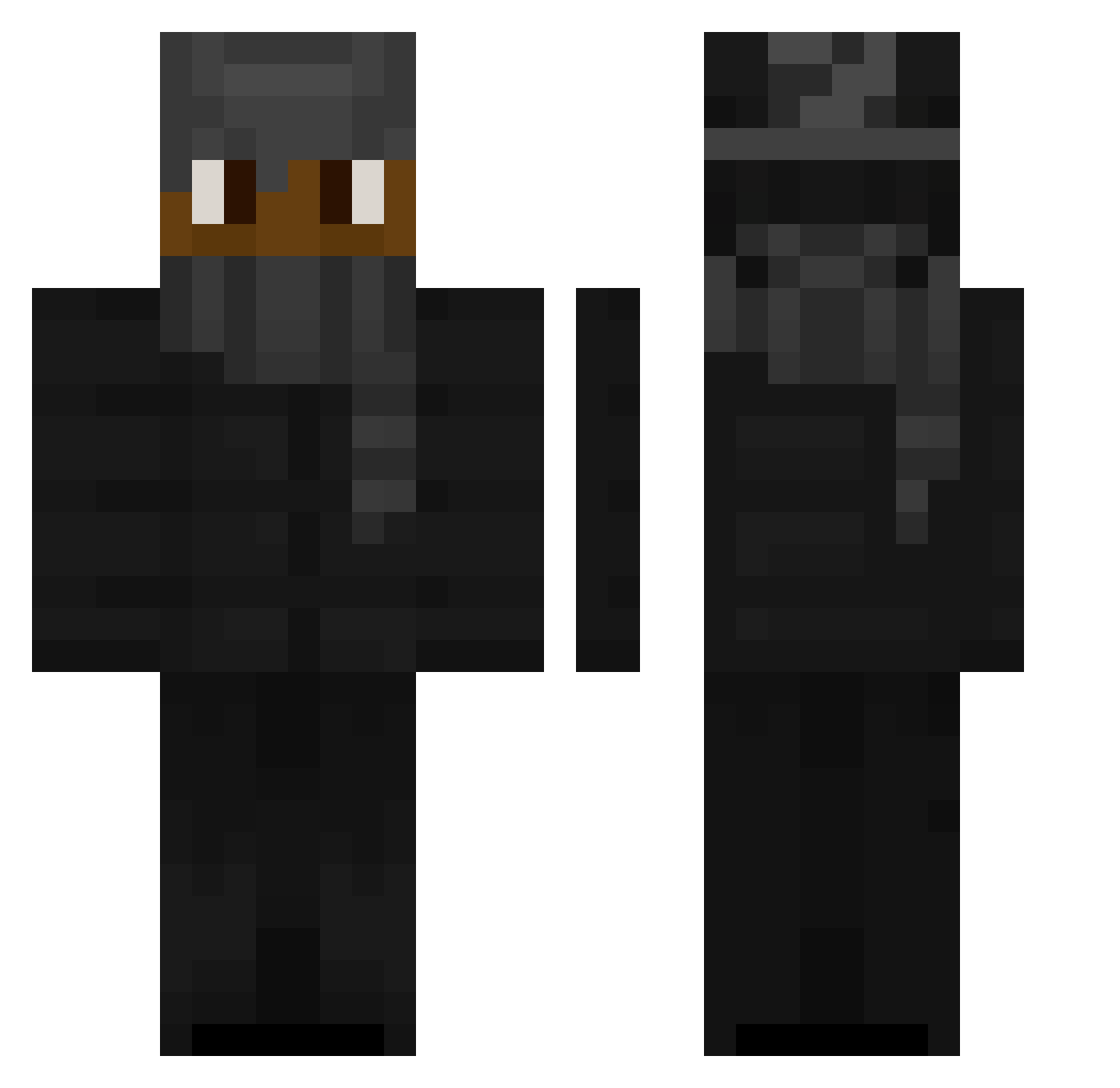 0liu Minecraft skin, front and back view