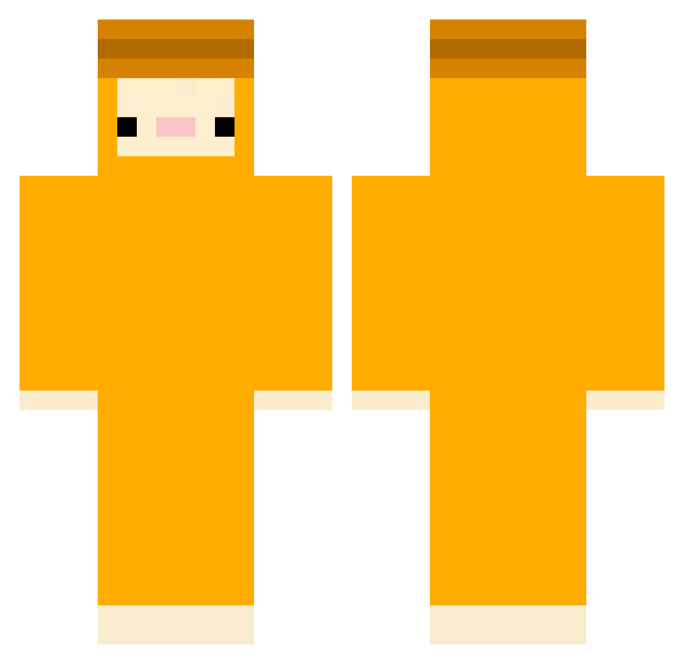 753xz Minecraft skin, front and back view