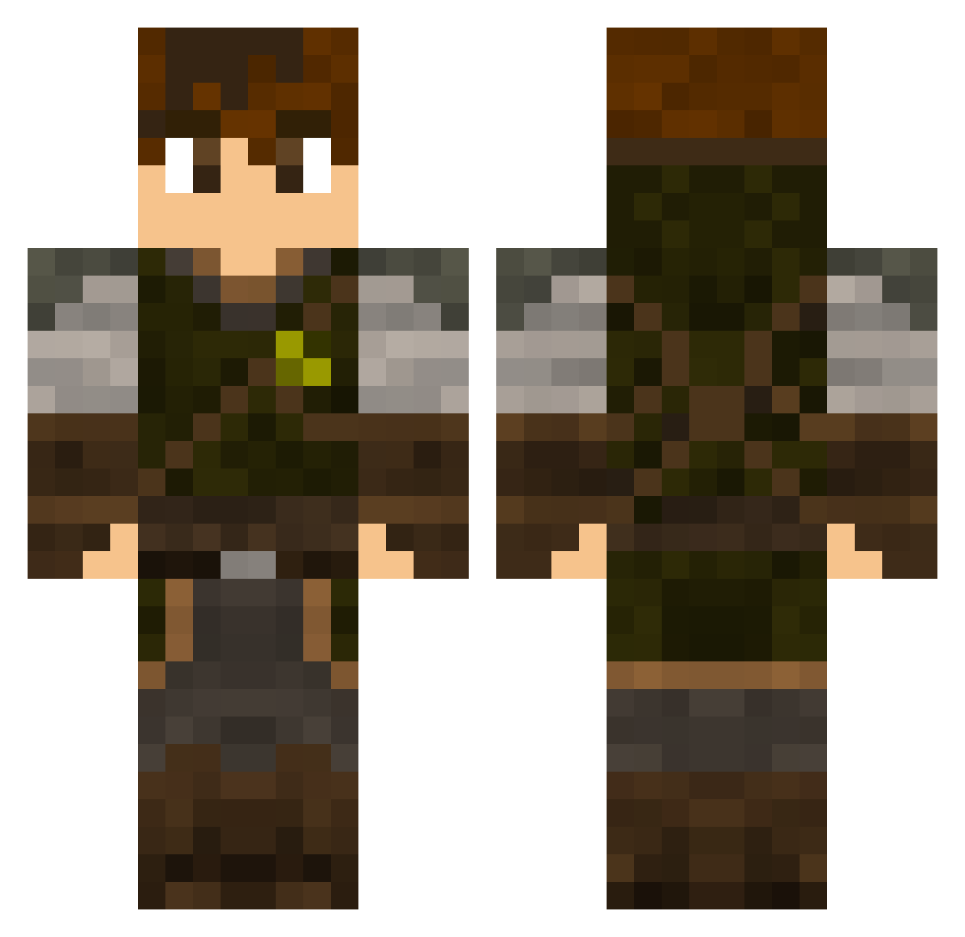 samuelegg Minecraft skin, front and back view