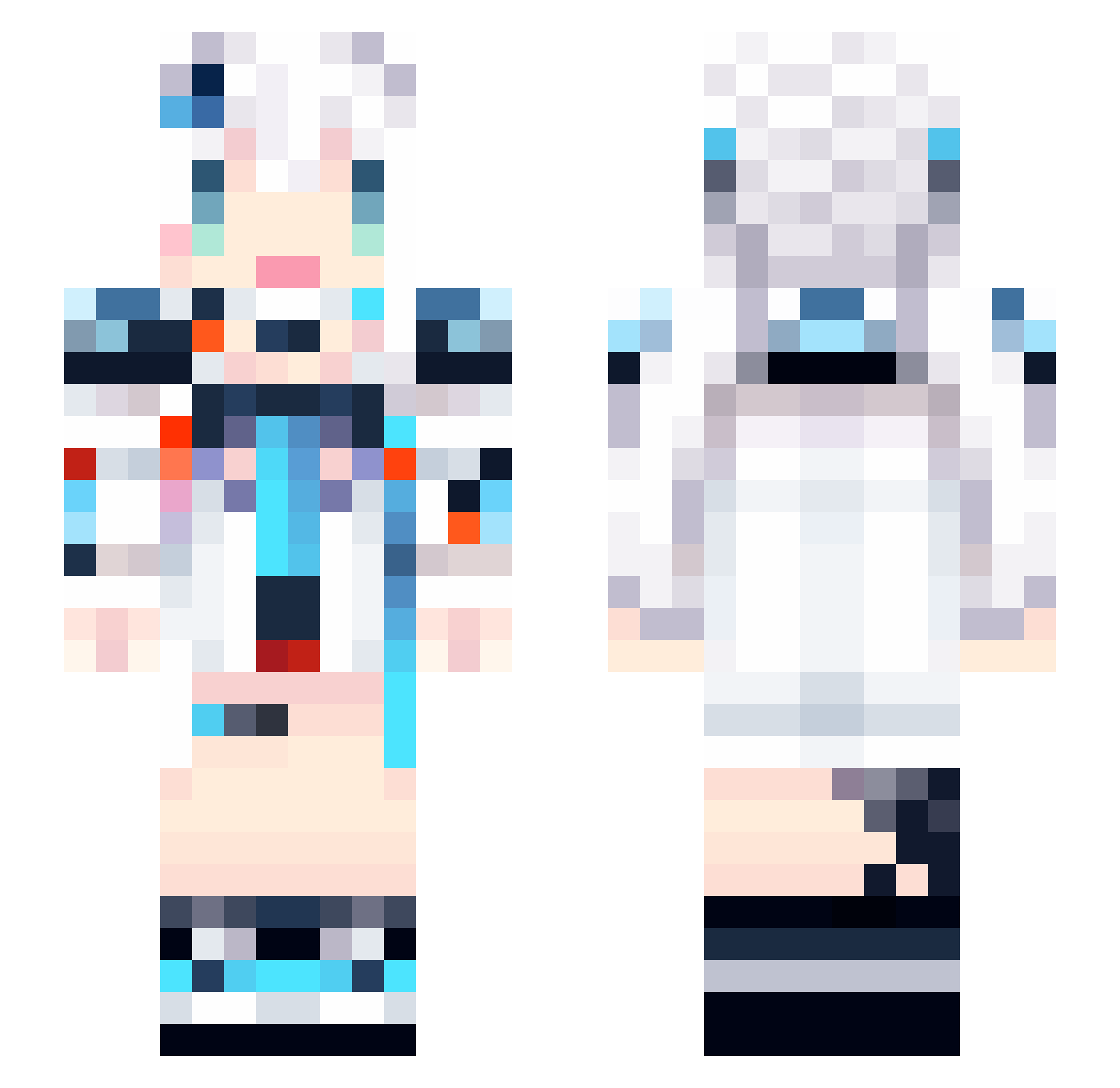 Rex_15 Minecraft skin, front and back view
