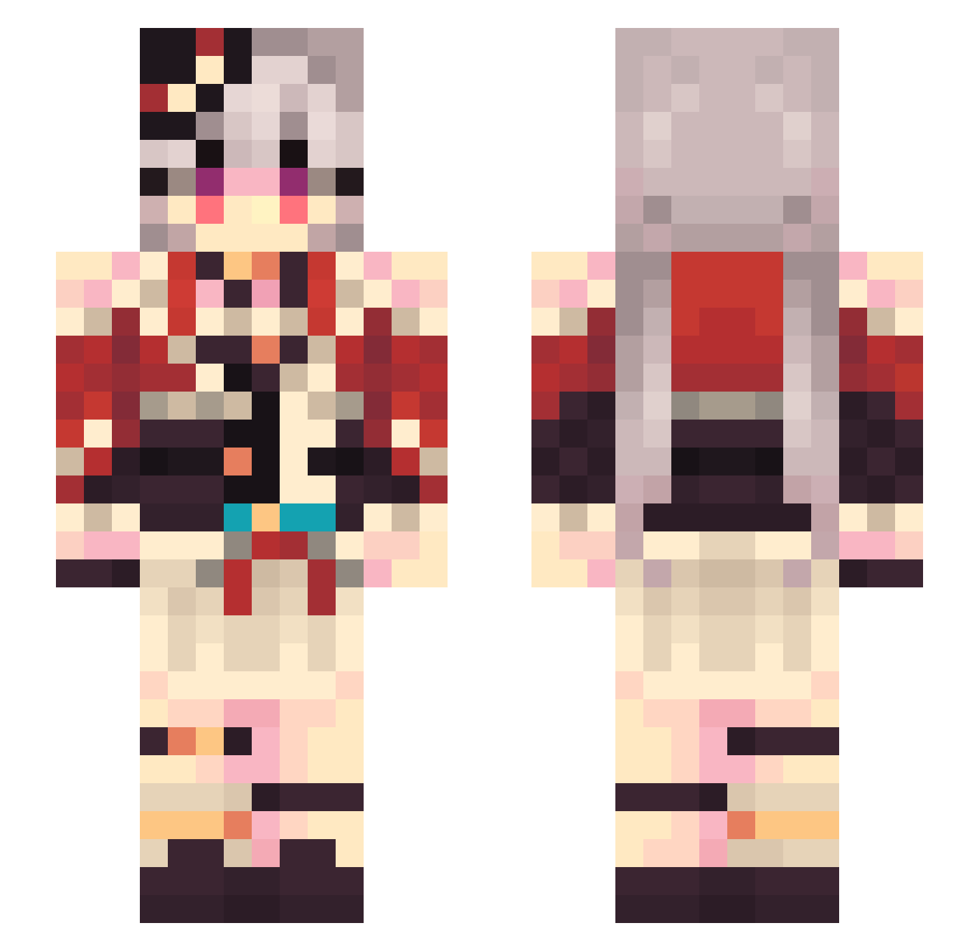 cis_platinum Minecraft skin, front and back view