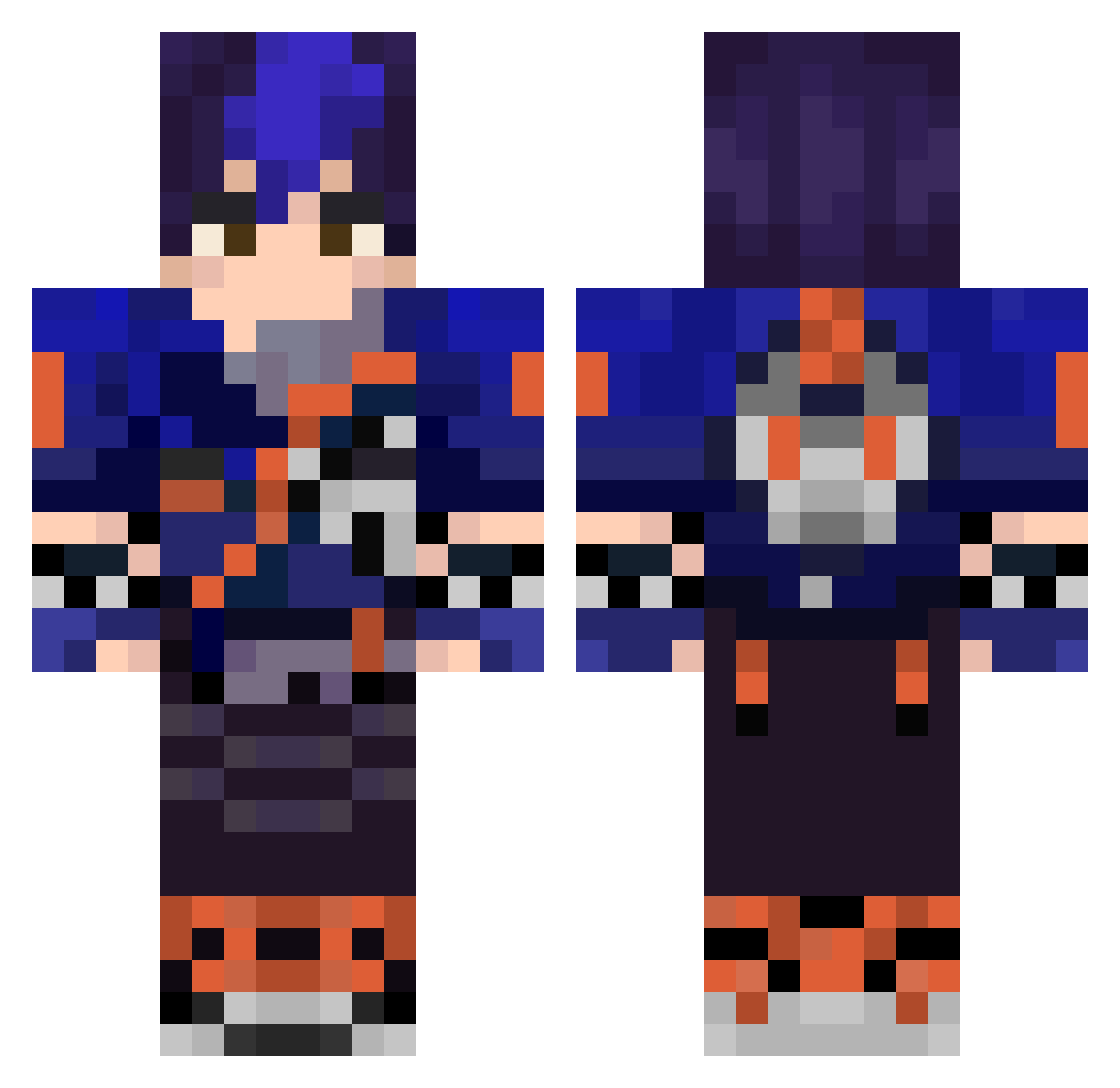 Caesar_15_ Minecraft skin, front and back view