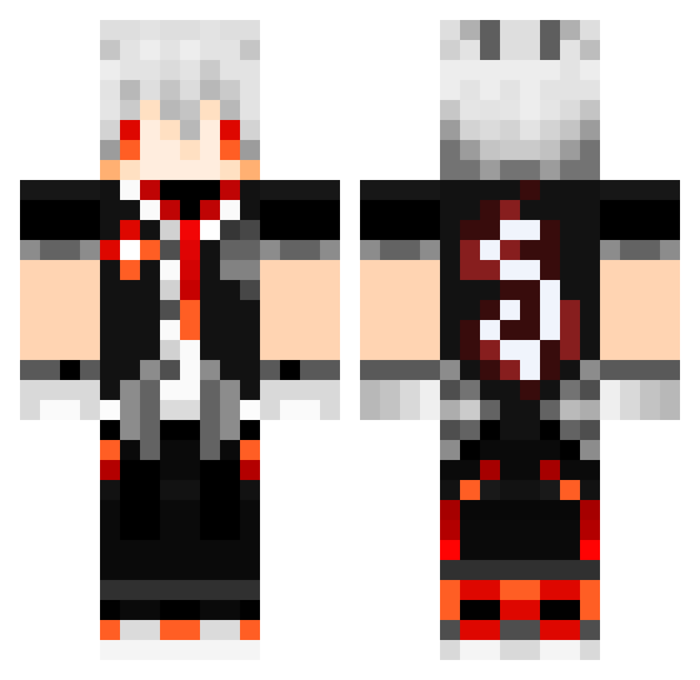 Parch Minecraft skin, front and back view
