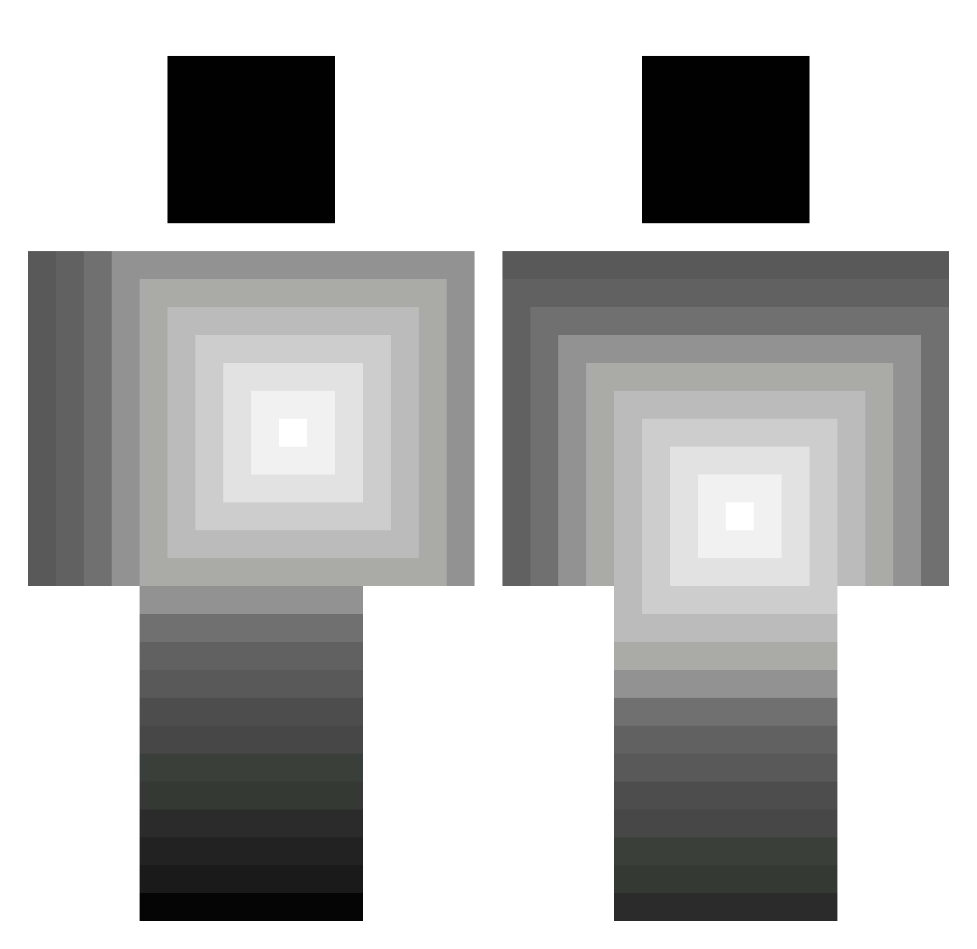 w4ter0 Minecraft skin, front and back view