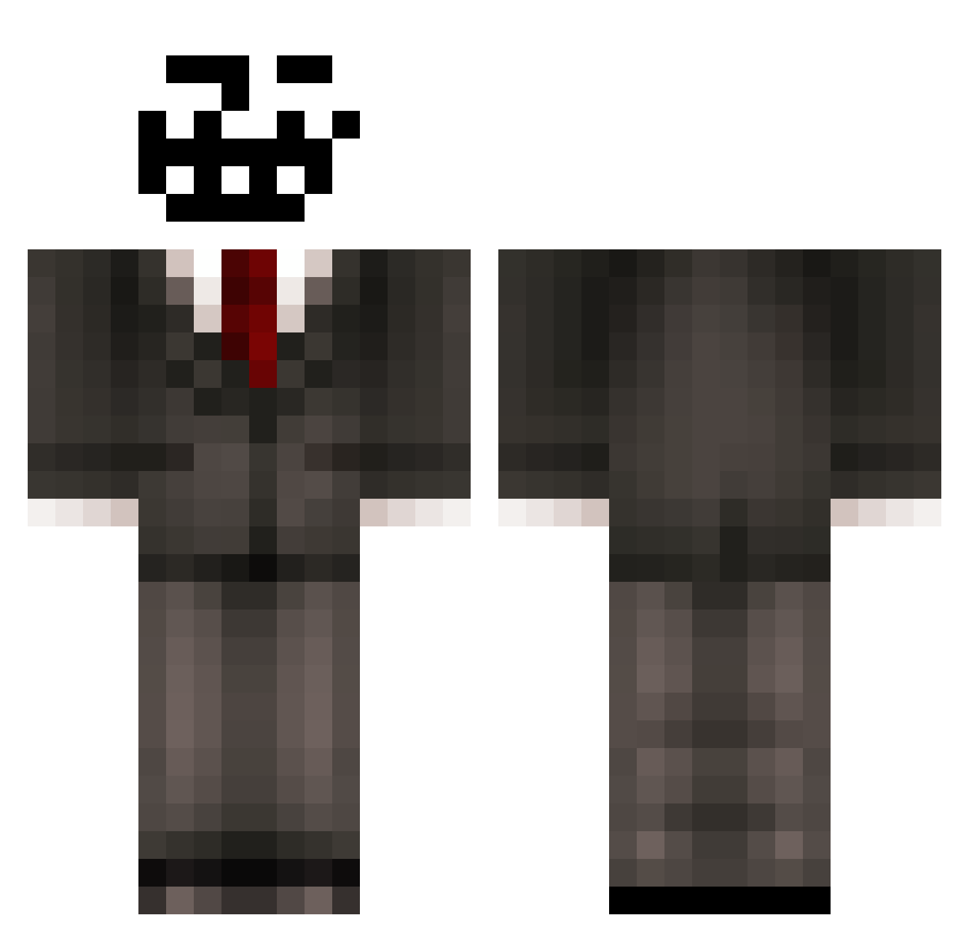 10cm__ Minecraft skin, front and back view