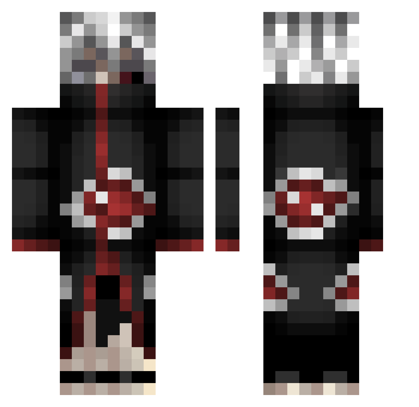 RRobyxd Minecraft skin, front and back view