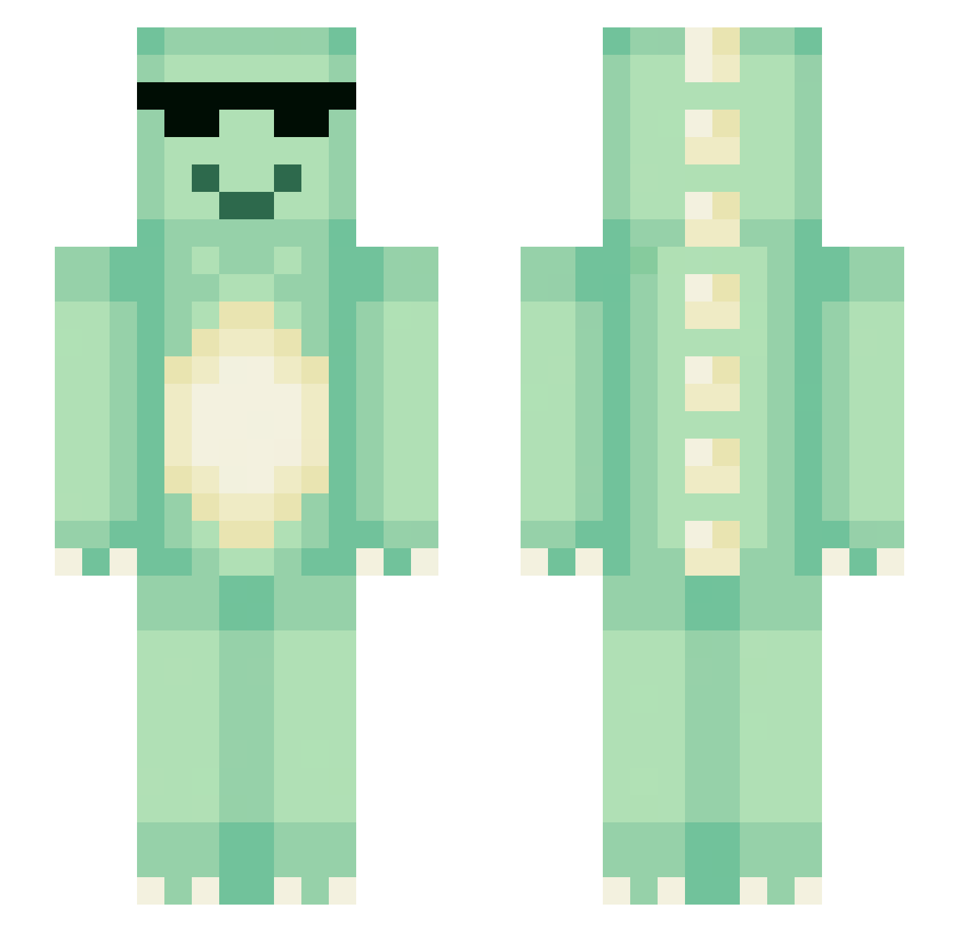 EmilGamerDK Minecraft skin, front and back view