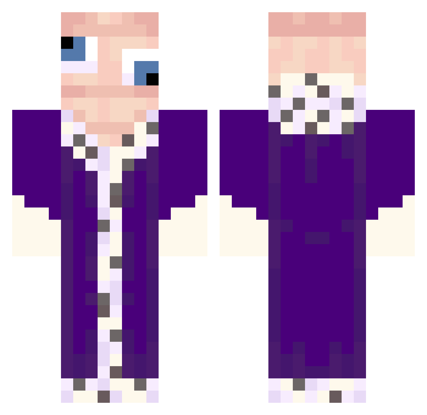 Monito18 Minecraft skin, front and back view